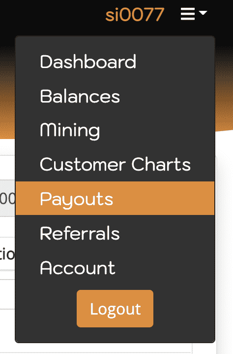 Pro Hashing Dropdown Menu